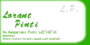 lorant pinti business card